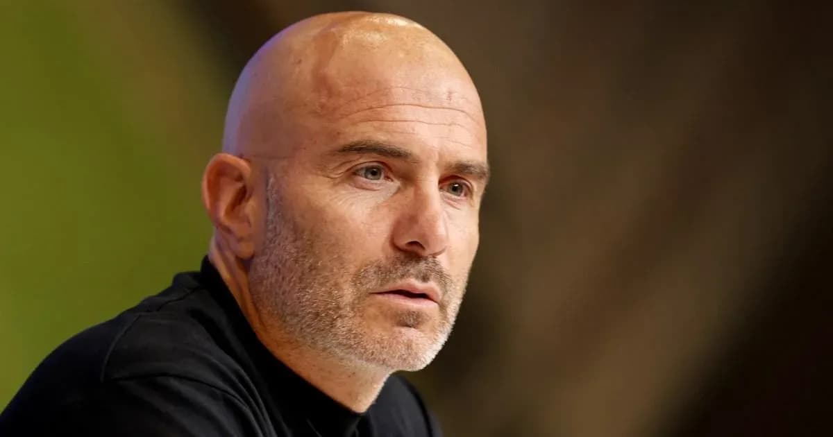 Man speaking during a press conference event