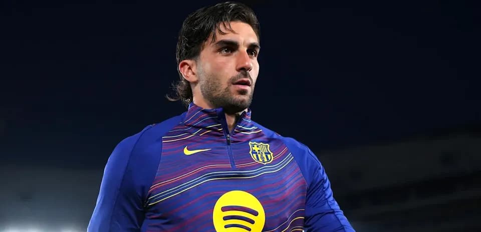 Player in FC Barcelona training kit on the pitch