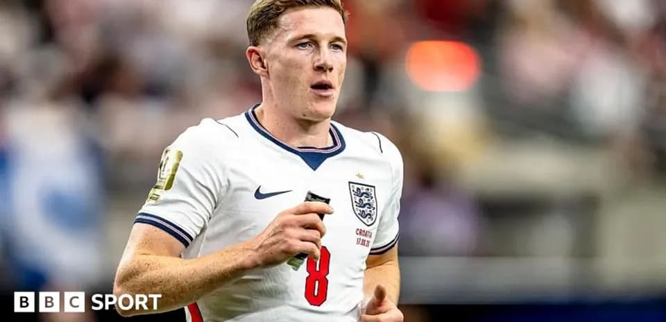 Player wearing England kit during a match