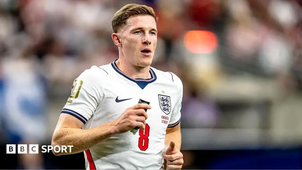 Player wearing England kit during a match