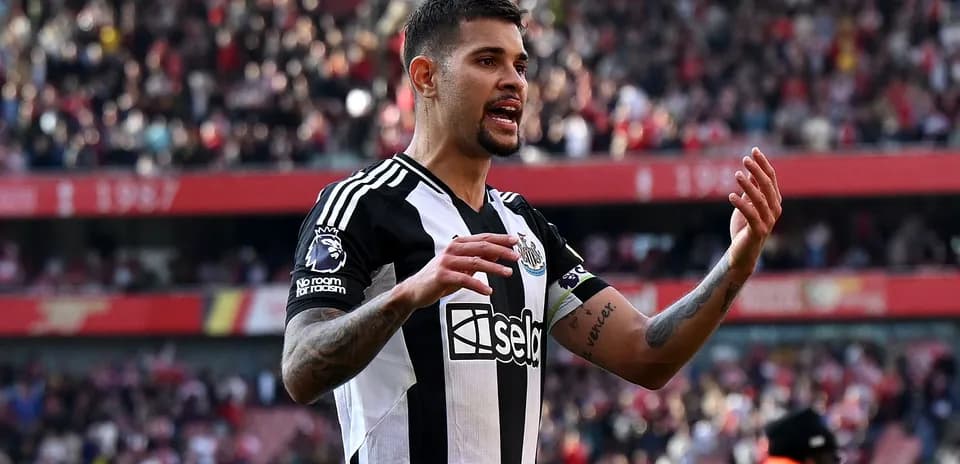 Newcastle player gesturing during a match