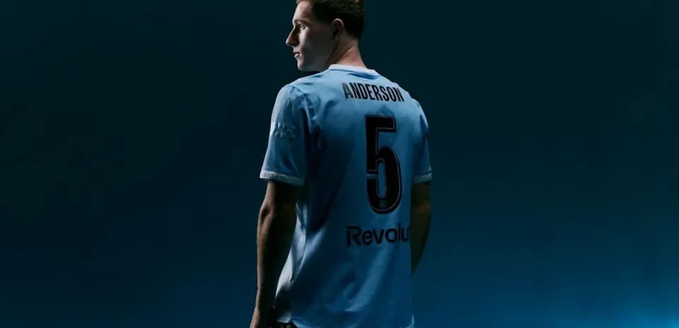 Player wearing light blue jersey with 'Anderson' and number 5