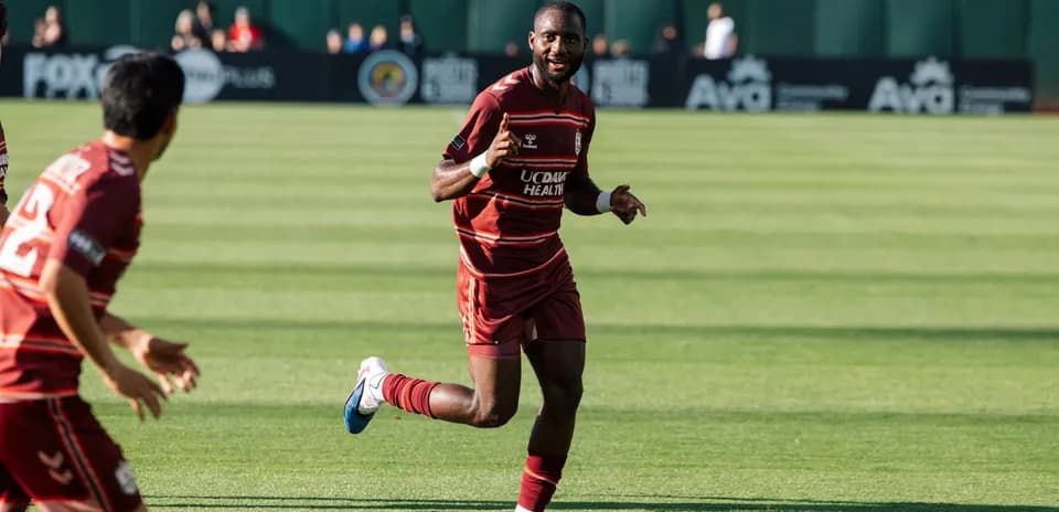 Sacramento Republic player celebrating on the field