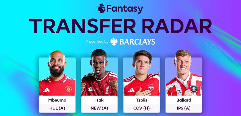 Four football players featured in Fantasy Transfer Radar