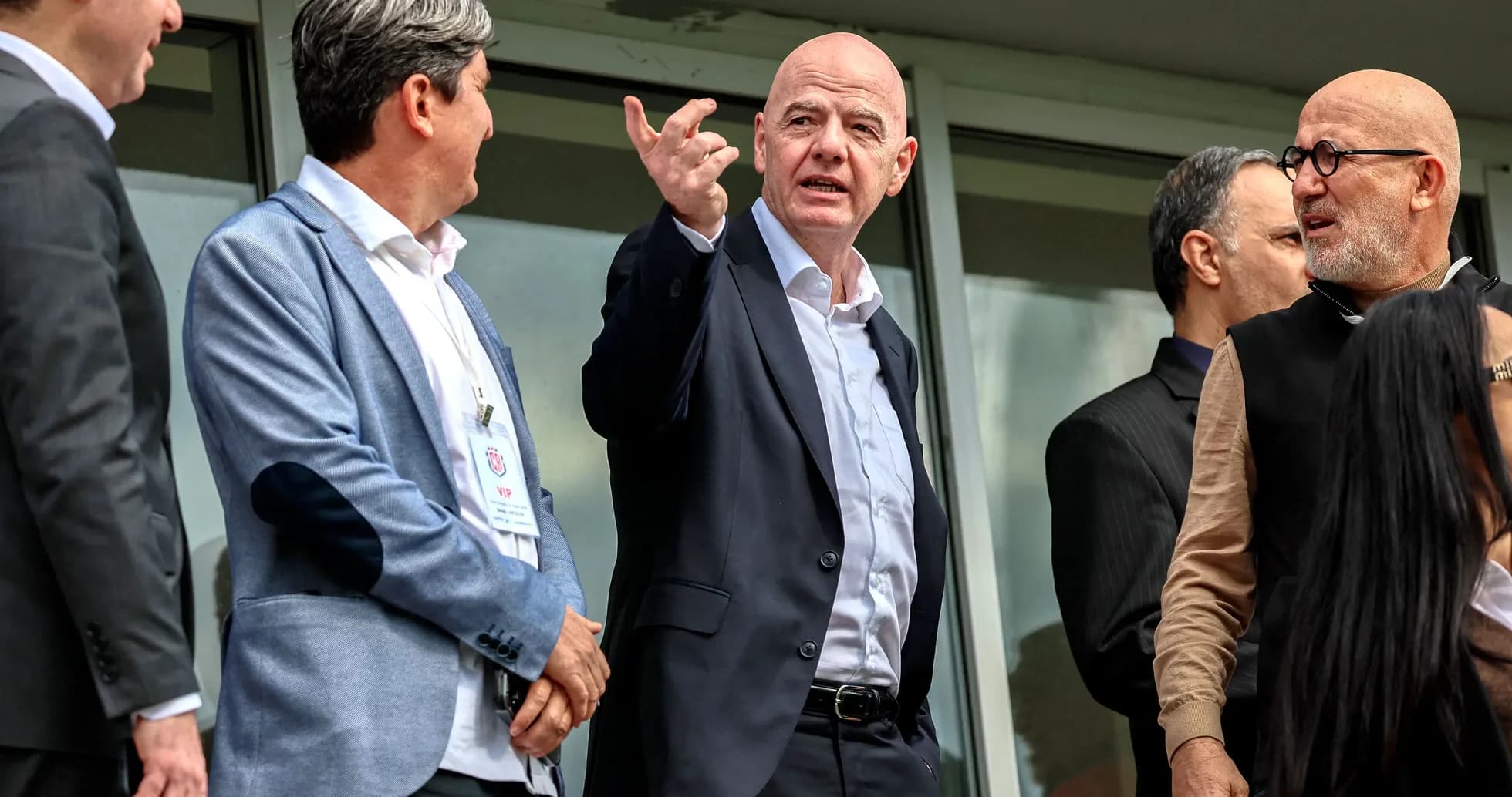 Group of officials at a sporting event venue