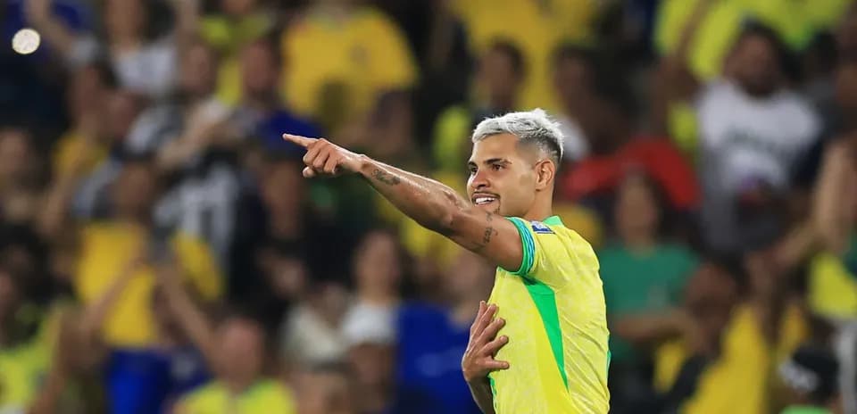 Player celebrating and pointing during match
