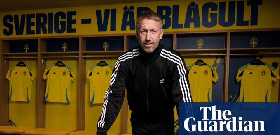 Coach posing in Sweden national team locker room