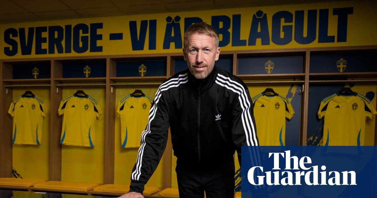 Coach posing in Sweden national team locker room
