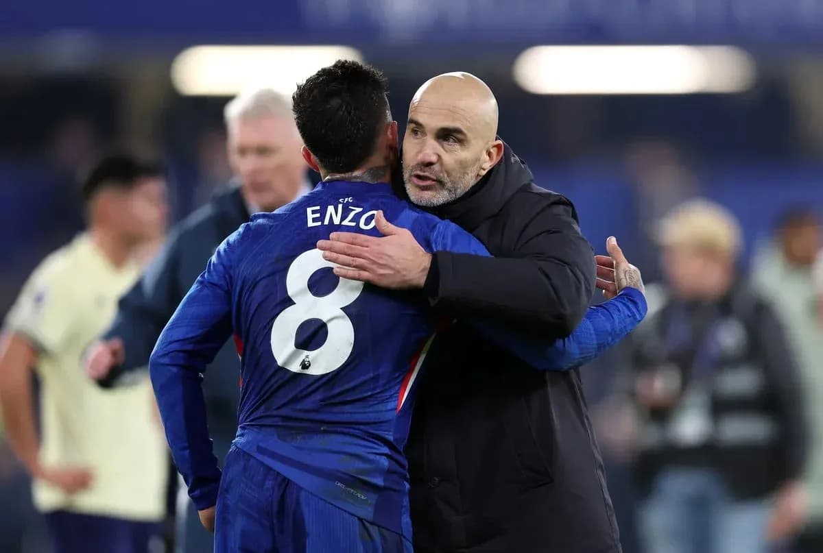 Player embracing coach after the match