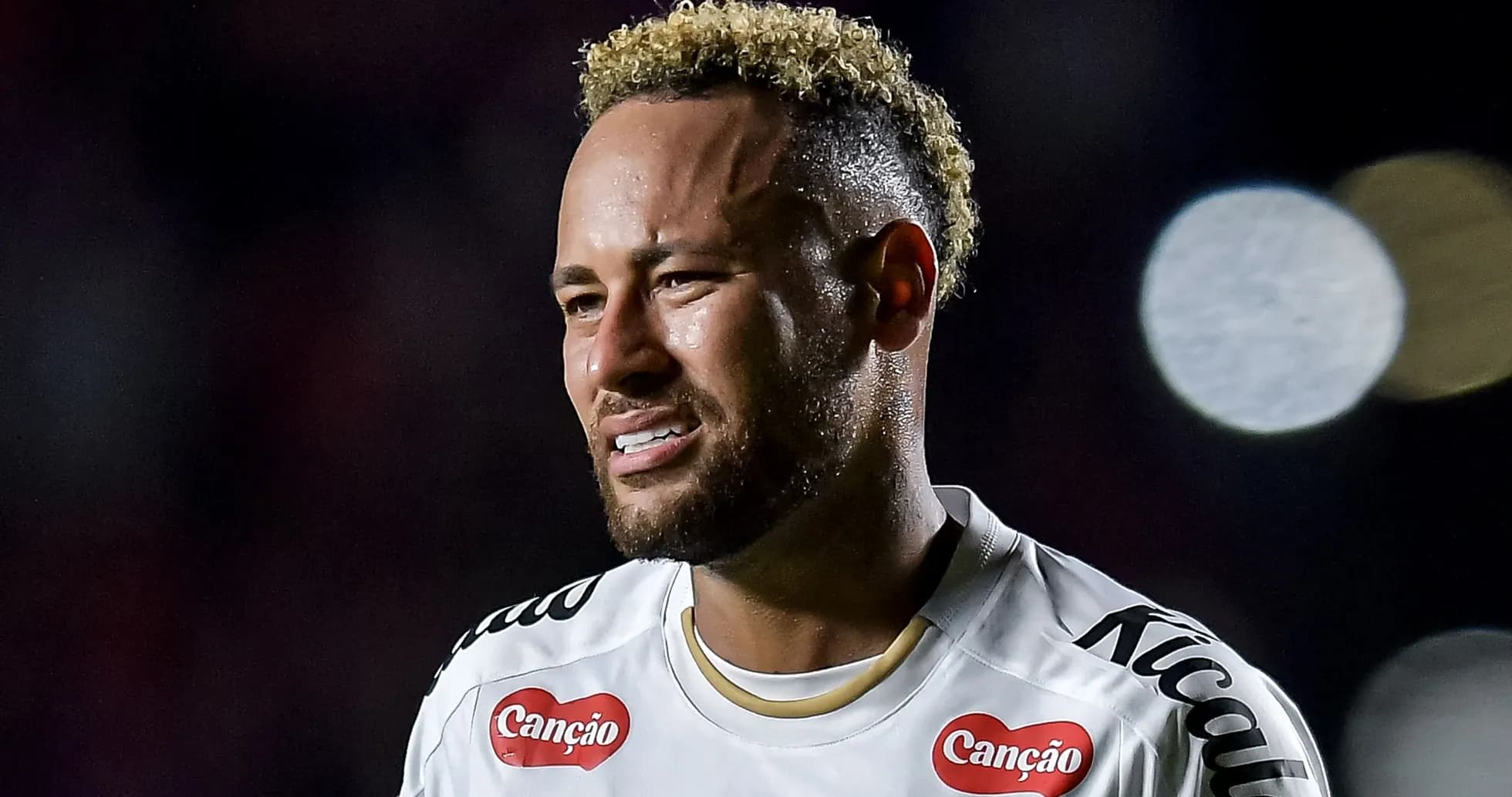 Neymar in Santos FC jersey during a match