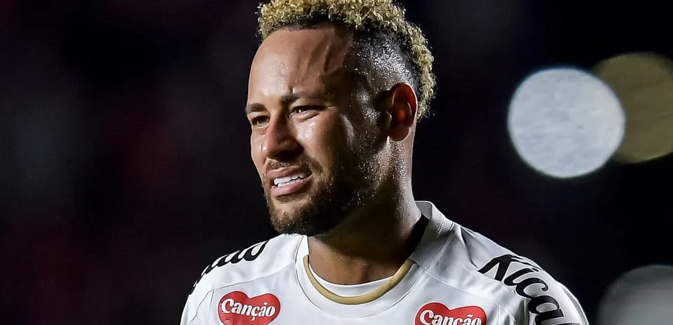 Neymar in Santos FC jersey during a match