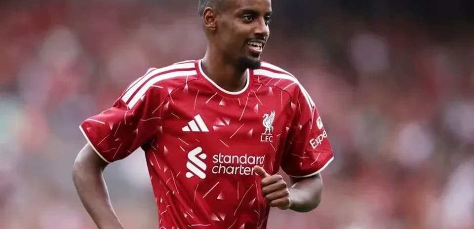 Player celebrating during Liverpool match at Anfield