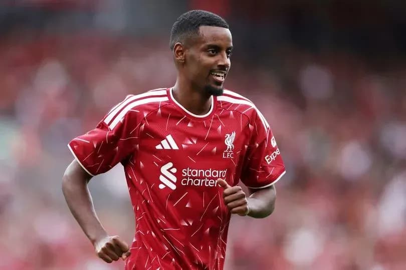 Player celebrating during Liverpool match at Anfield