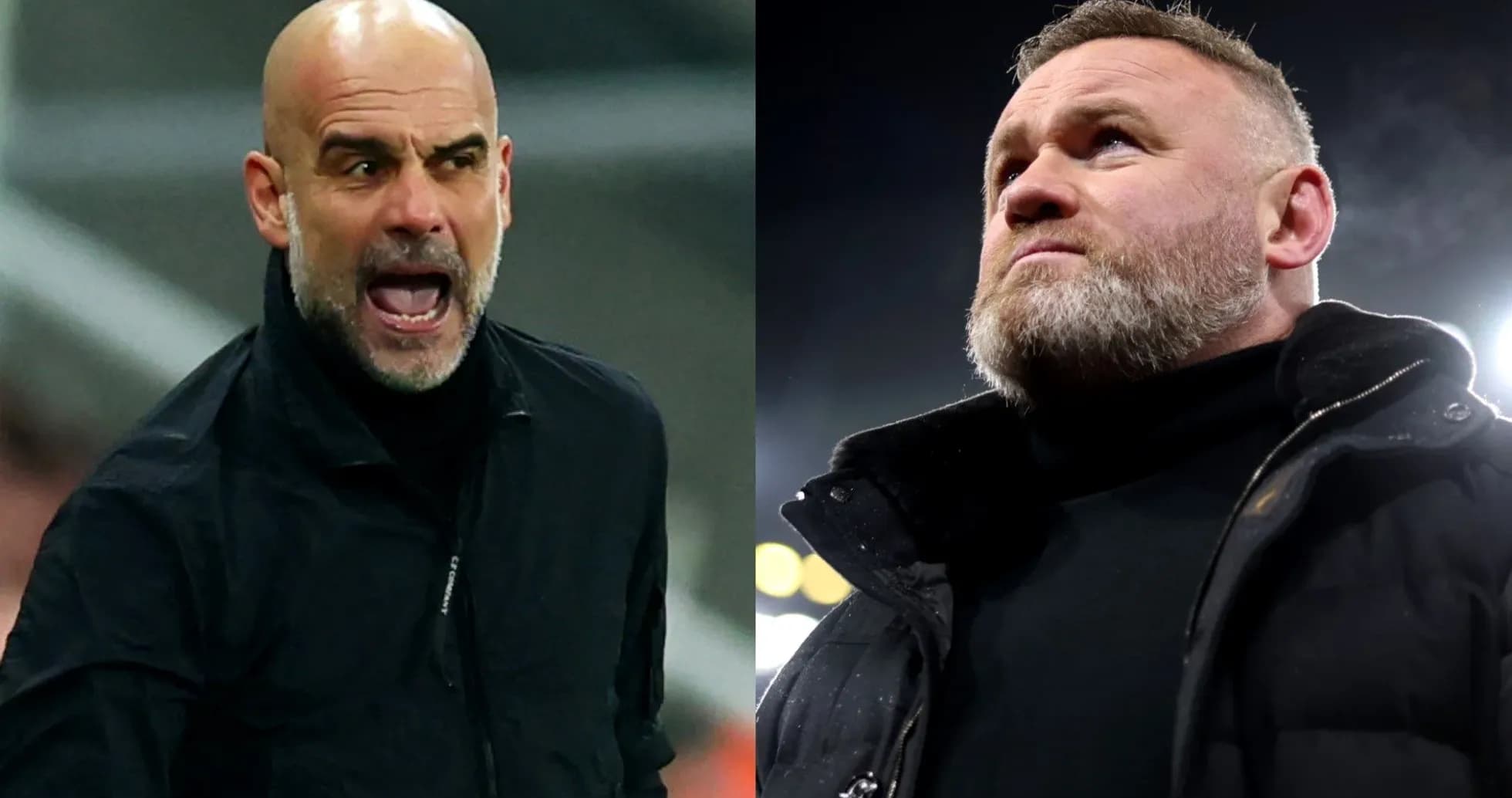 Two football managers on the sidelines during match