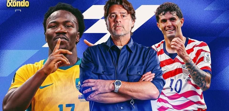 Three soccer players posing with arms crossed