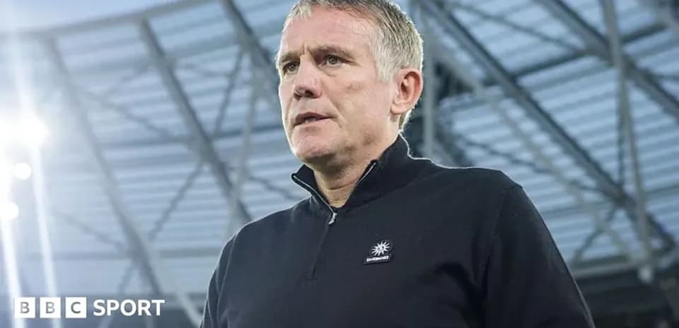 Manager speaking during a pre-match interview