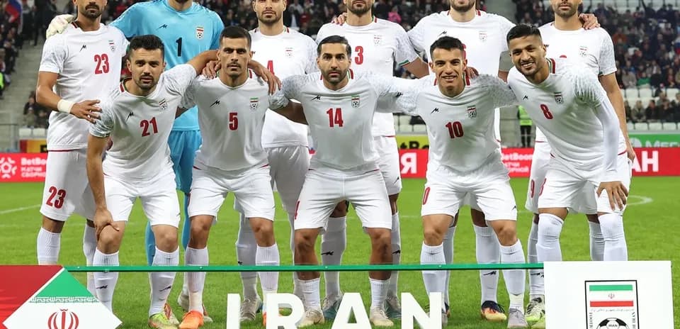 Iran national football team lineup before match