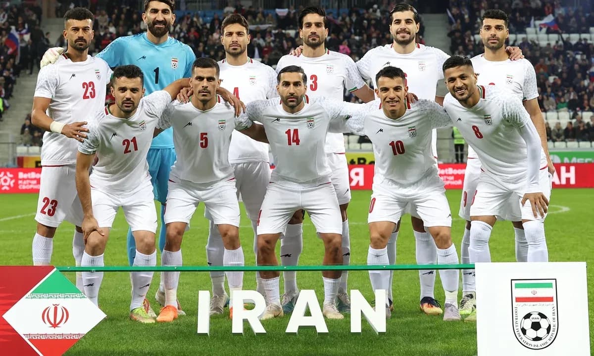 Iran national football team lineup before match