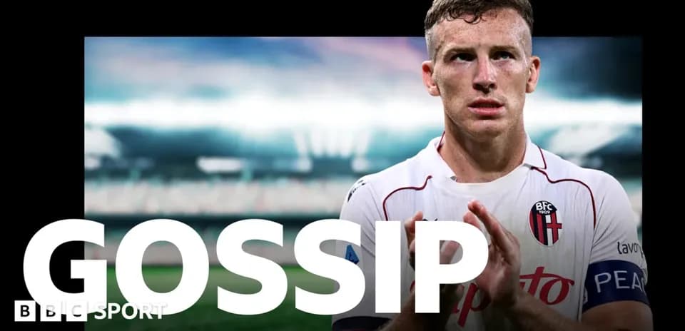 Player in Bologna FC jersey at stadium backdrop