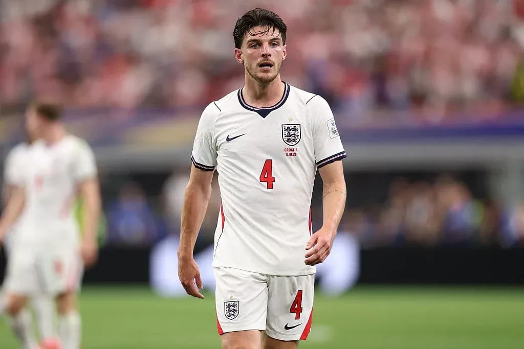 Player wearing England kit during a match
