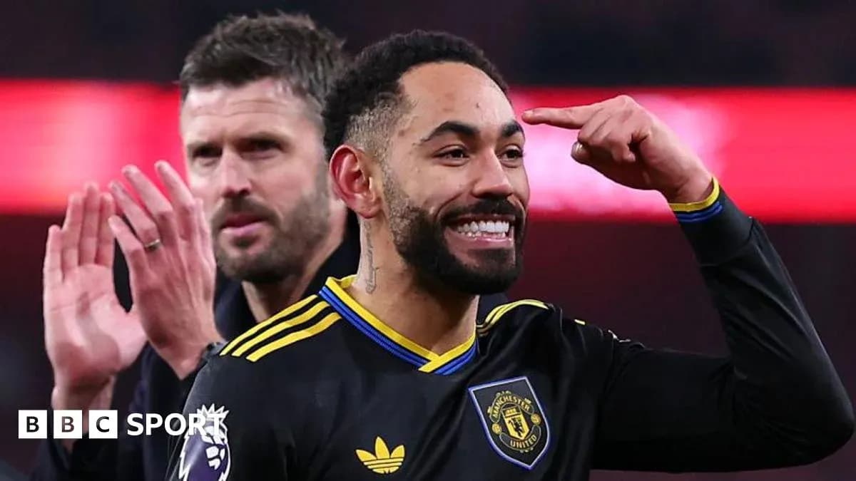 Player celebrating with hand gesture during match