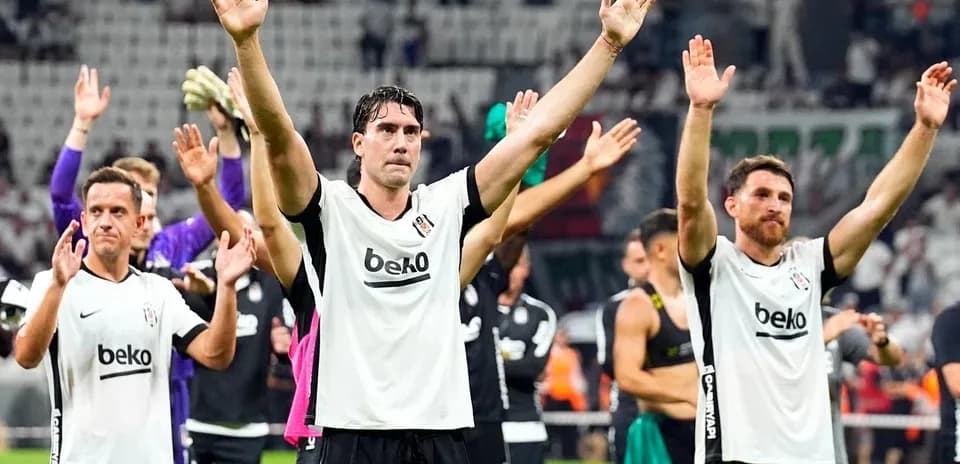 Beşiktaş players celebrating after a match