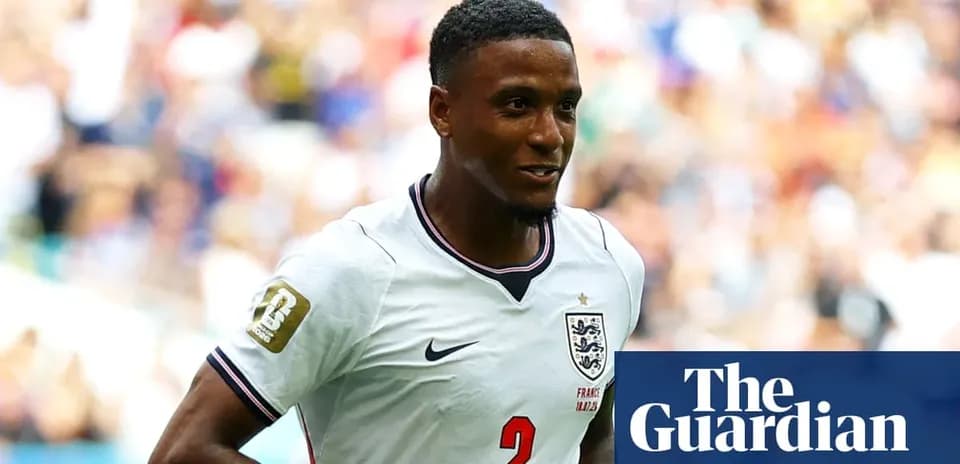 Player in England jersey during football match