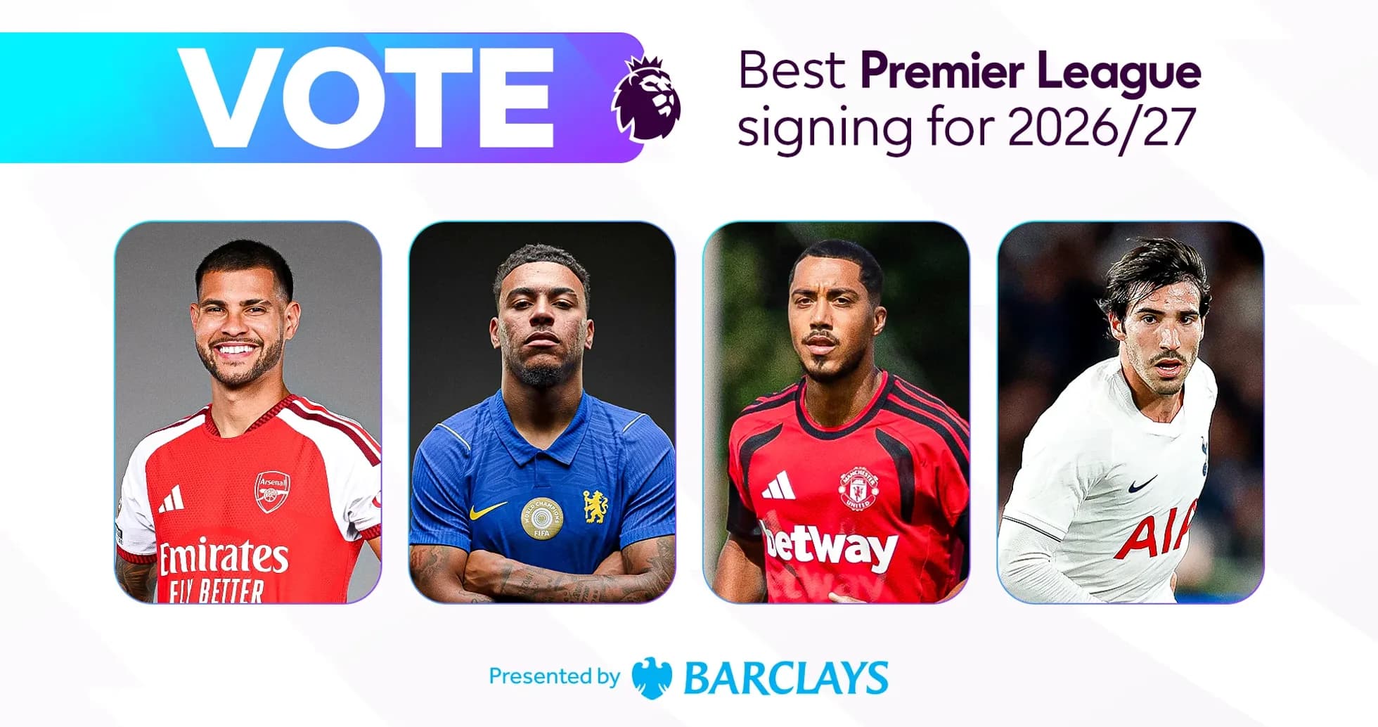 Four players nominated for Premier League signing vote