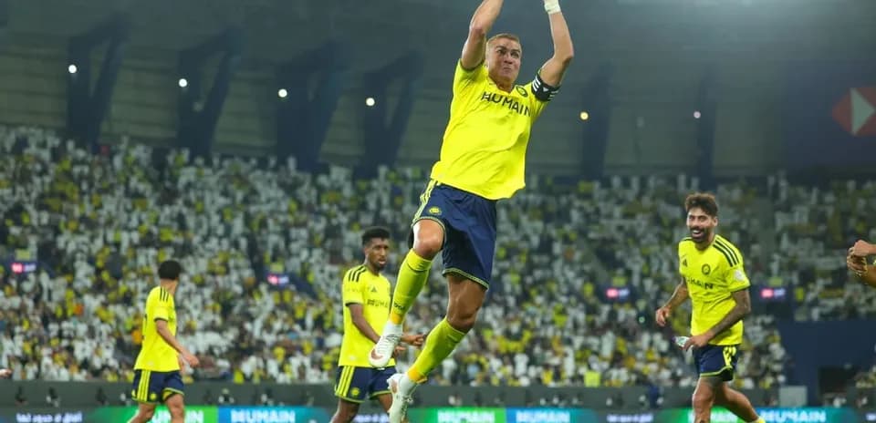 Player celebrating a goal during a match