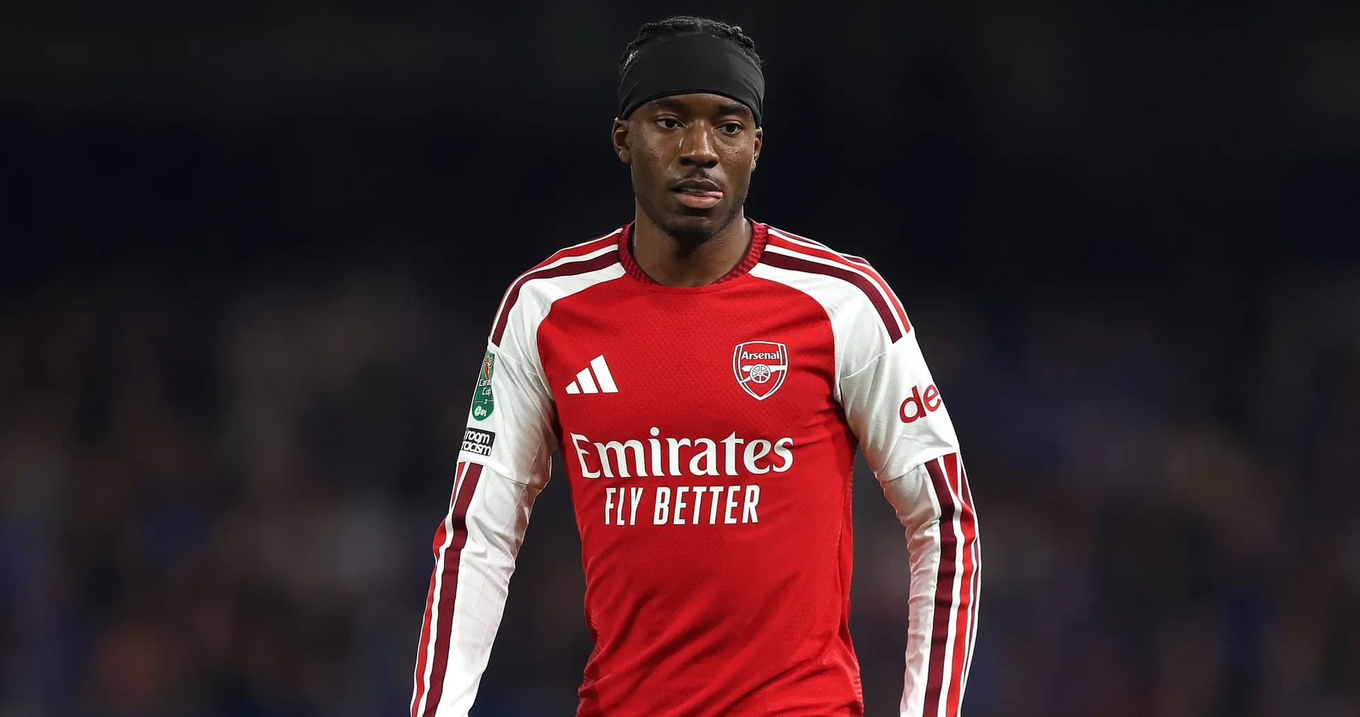 Player wearing Arsenal kit during a match