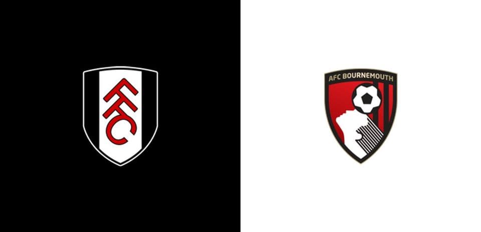 Logos of Fulham and AFC Bournemouth