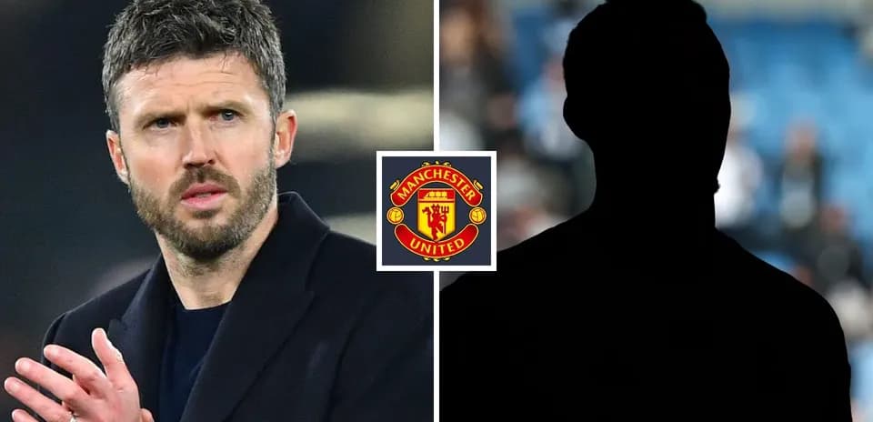 Michael Carrick and silhouette of a player with logo