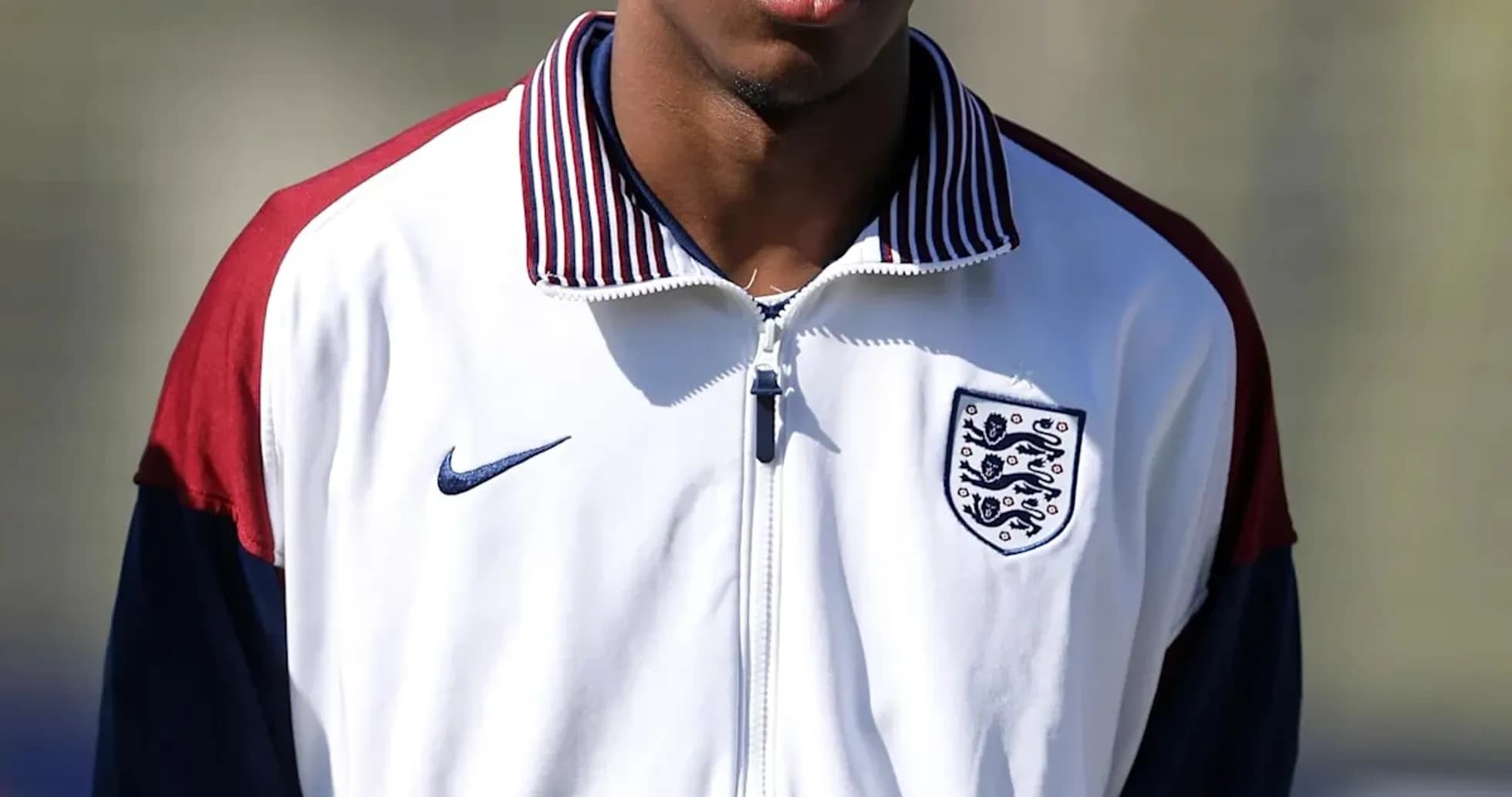 Player in England tracksuit during training session