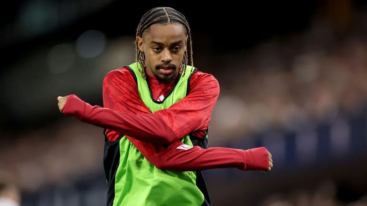 Player warming up on the sidelines before match