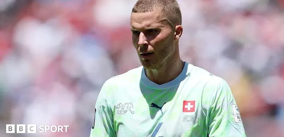 Player in Swiss national team jersey during match