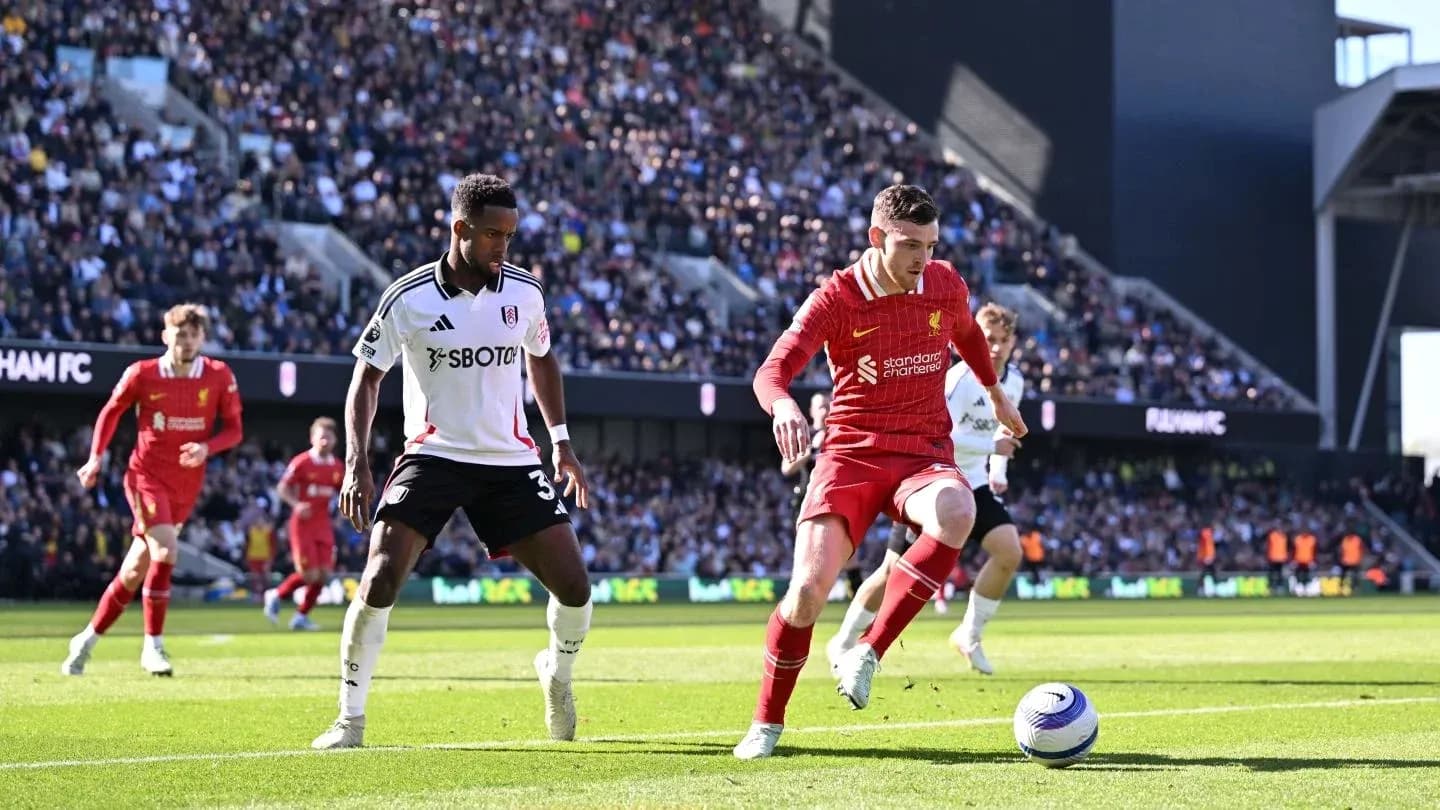 Liverpool player in action against Fulham