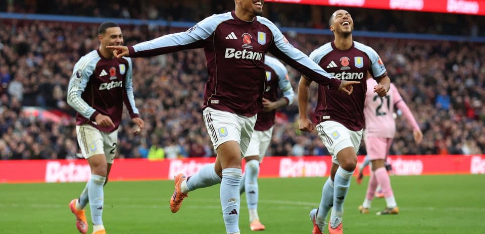 Aston Villa vs Bournemouth match scene.