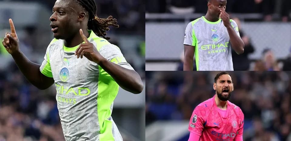 Three Manchester City players in match action