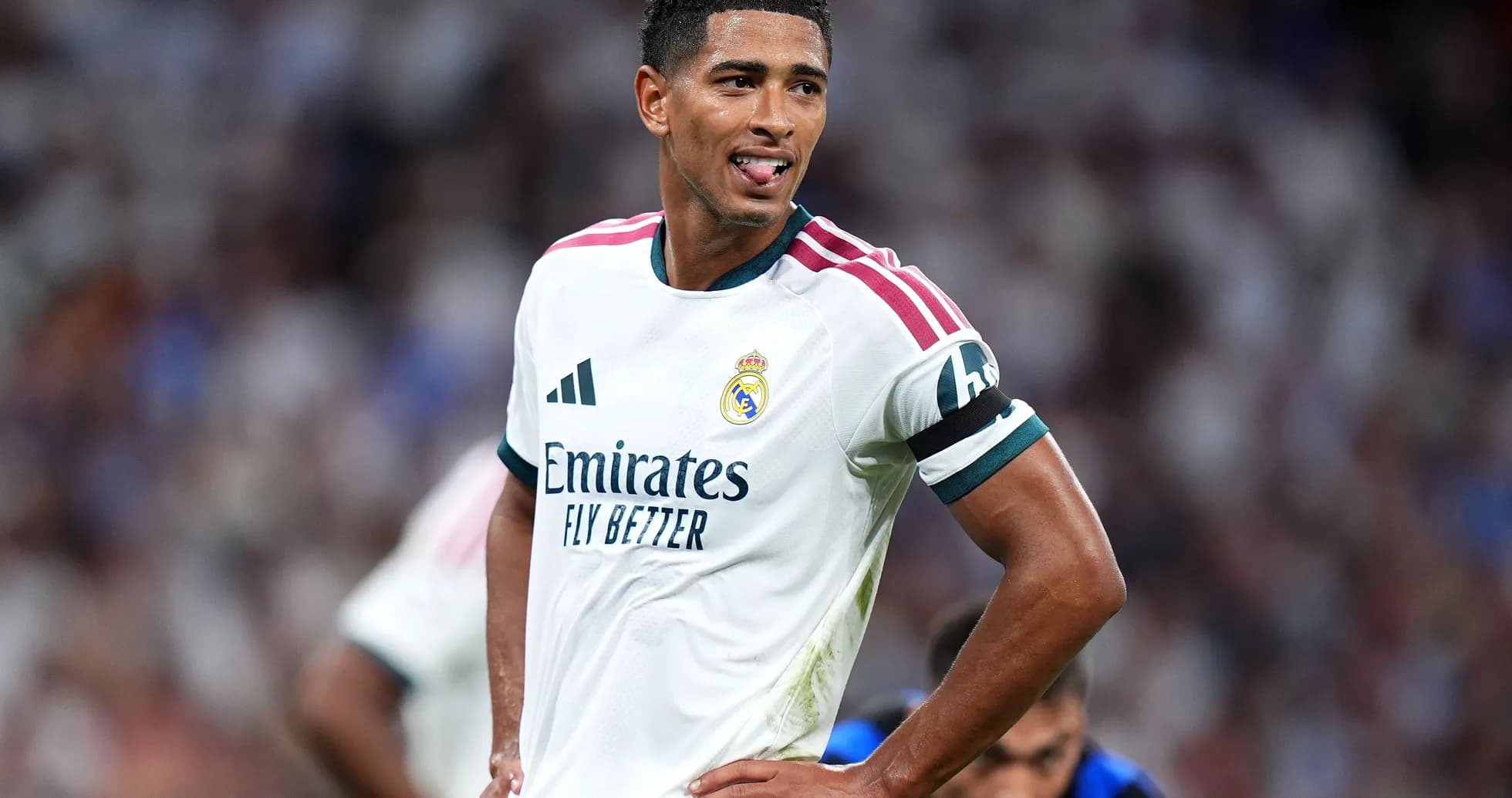 Player in Real Madrid jersey during a match