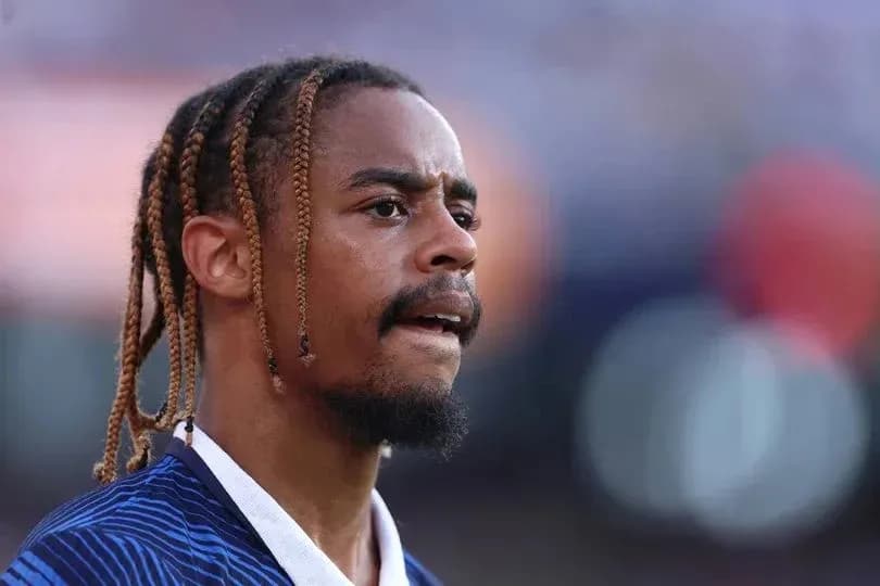 Player with braided hair during a match