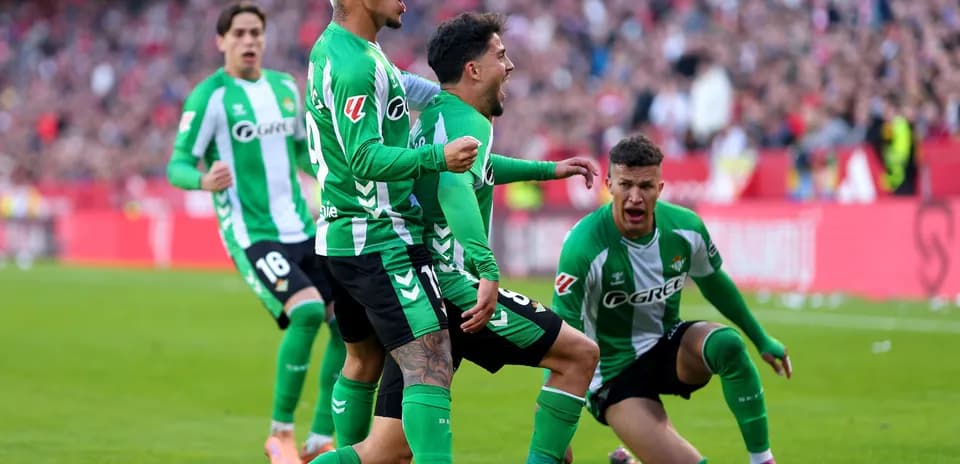 Real Betis players celebrating a goal