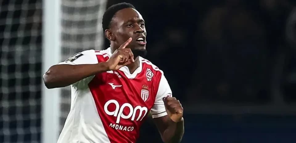 Monaco player celebrating goal during match