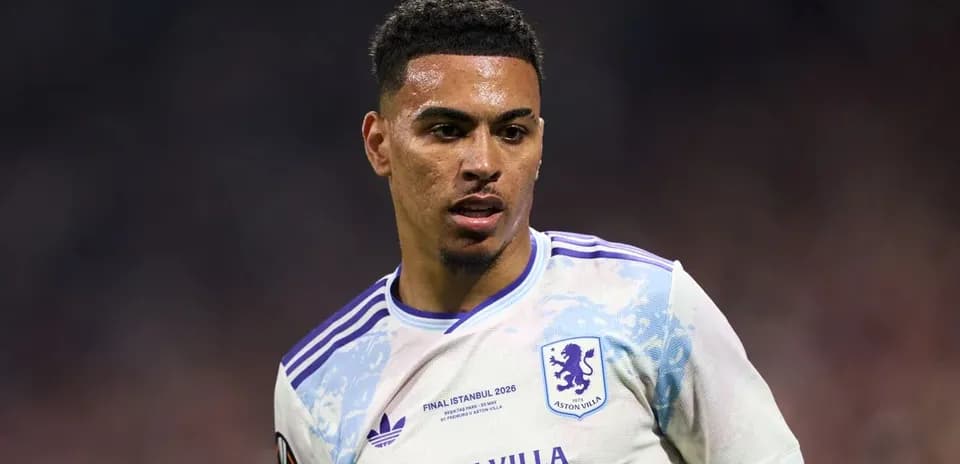Aston Villa player during a match in UEFA competition