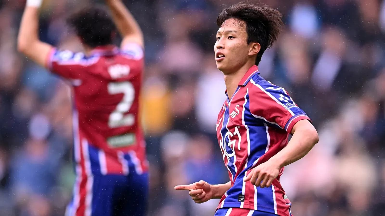 Player celebrating a goal during a match