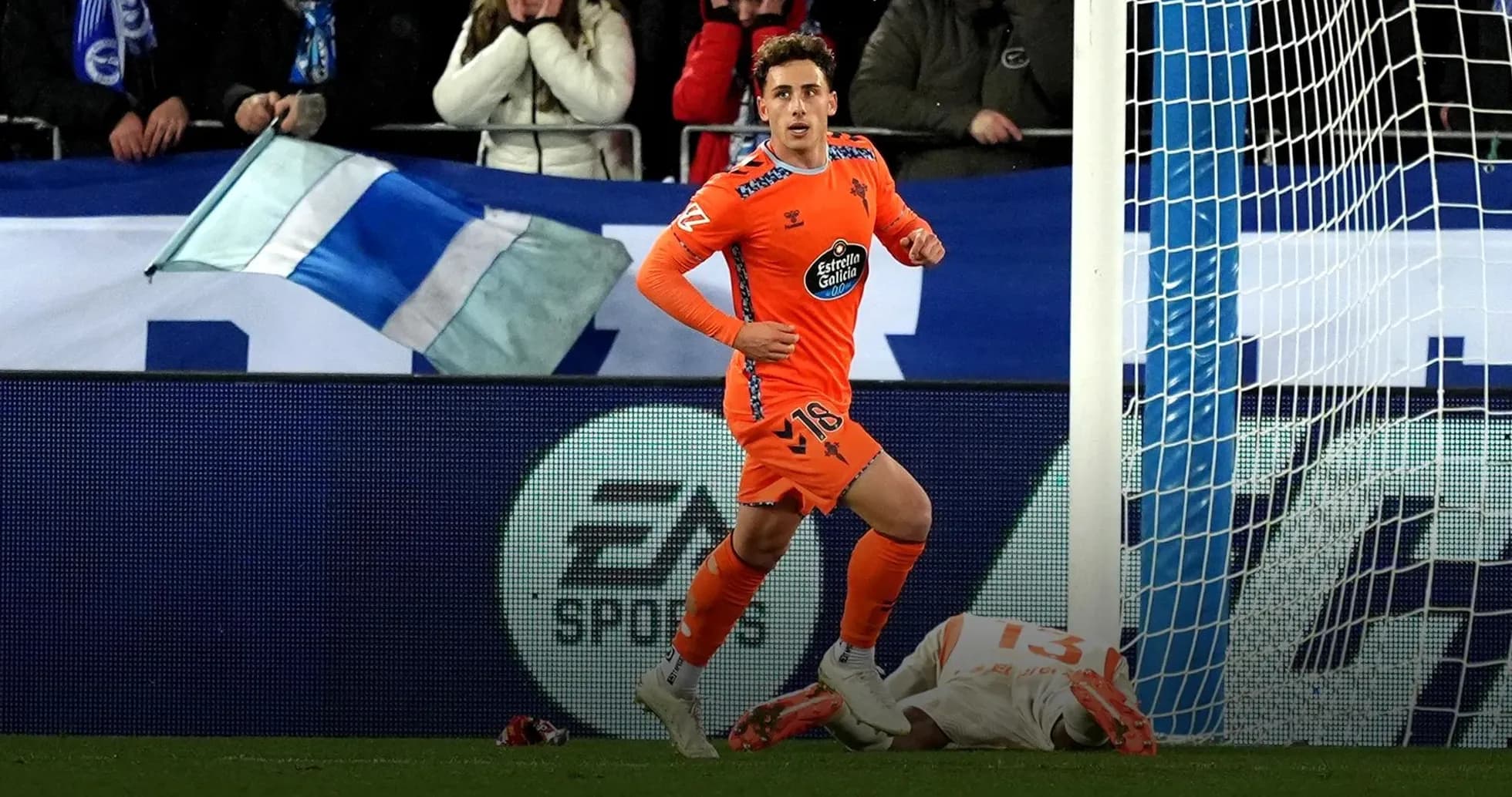 Player celebrating after scoring a goal