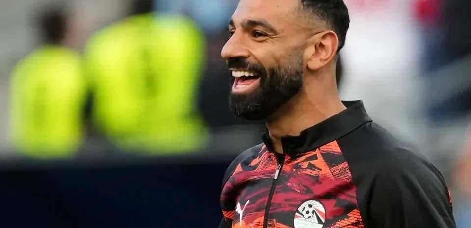 Player smiling during warm-up before match