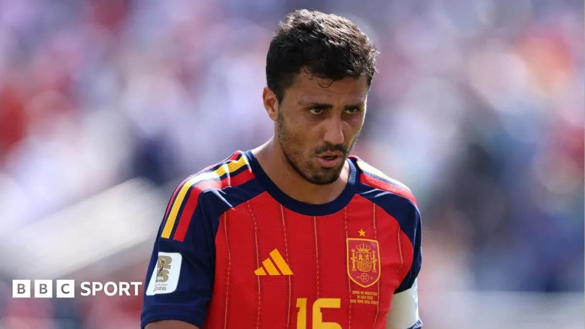 Player wearing Spain jersey during match