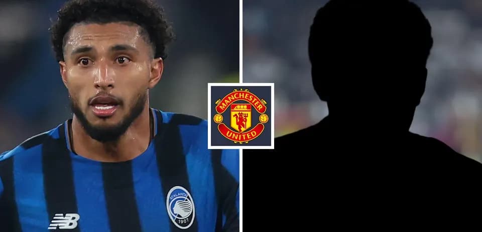 Player in Atalanta kit with Manchester United logo