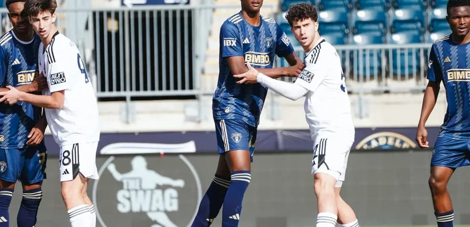 Players competing during Toronto II vs Philadelphia Union II