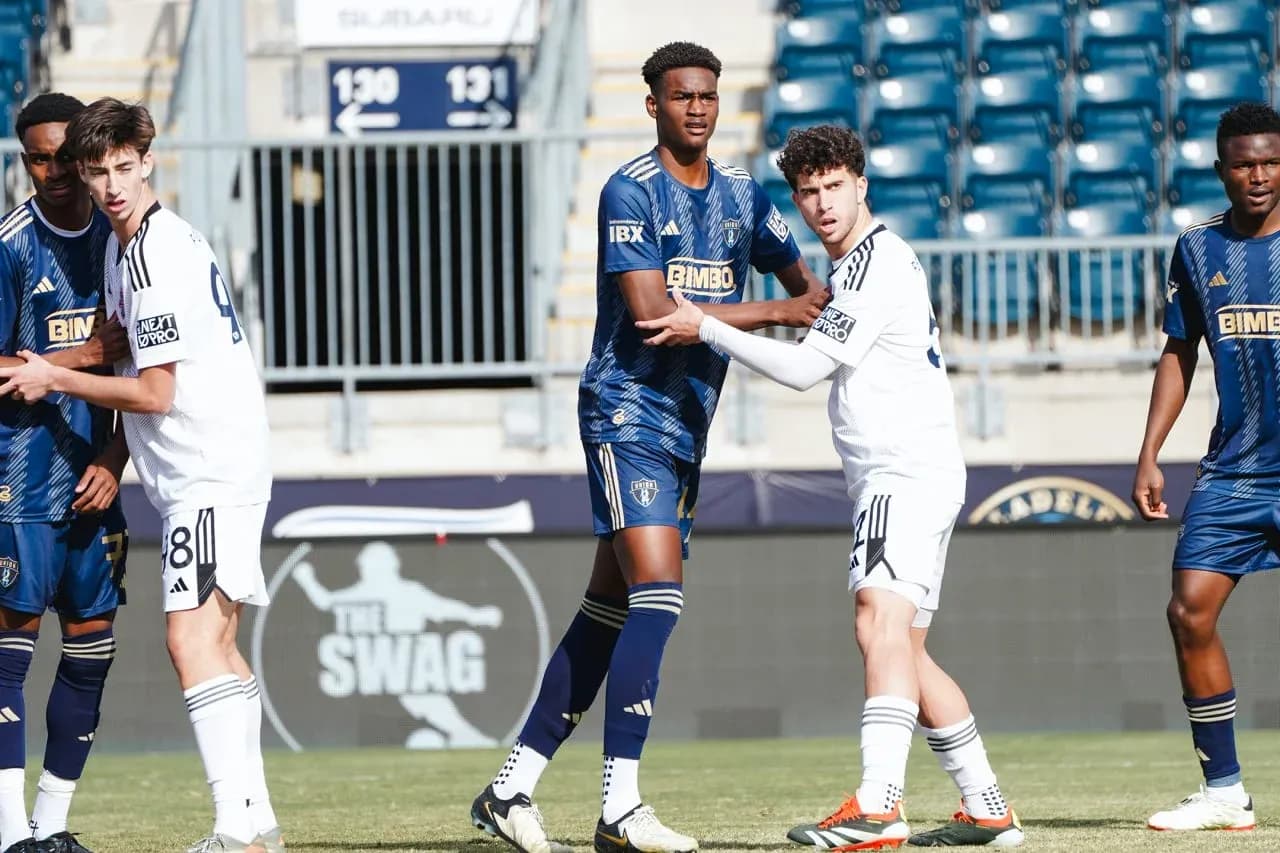 Players competing during Toronto II vs Philadelphia Union II
